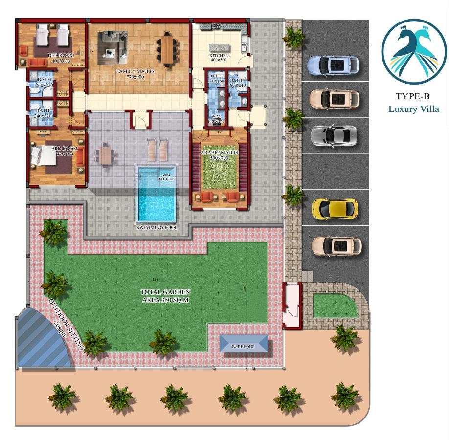 Asahalah Farm Pool Villas Seeb Eksteriør billede